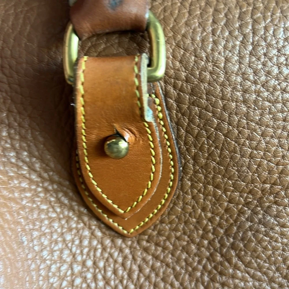 Dooney & Bourke Brown Pebbled Leather Satchel